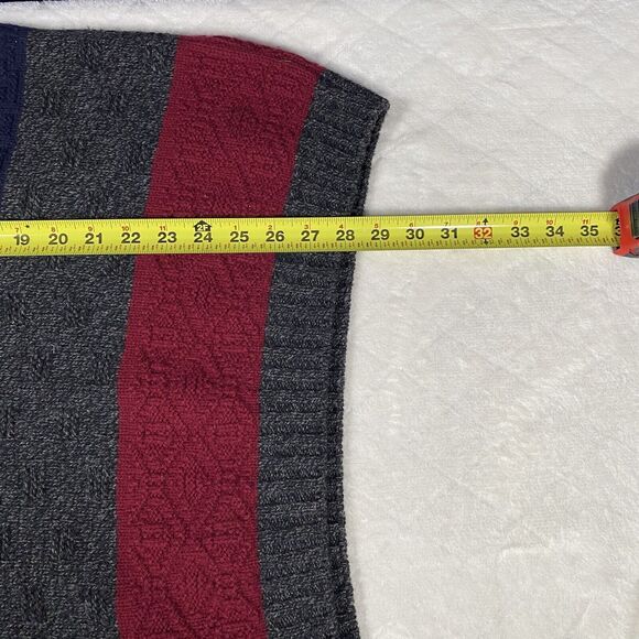 Vtg 90's Gant Merino Wool Sweater Multi-Color Block Knit Crew Neck Men's Sz Lg - Picture 8 of 8